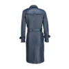 Royson's Leather Trench Women Coat With Invisible Stitching