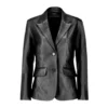 Dashing 2-Button Lambskin Blazer Leather Jacket