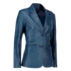 Dashing 2-Button Lambskin Blazer Leather Jacket