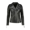 Urban Edge Quilted Leather Jacket For Women