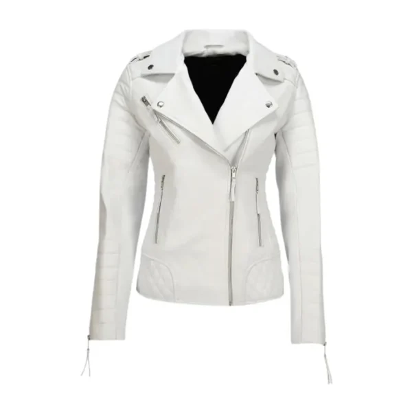 Urban Edge Quilted Leather Jacket For Women